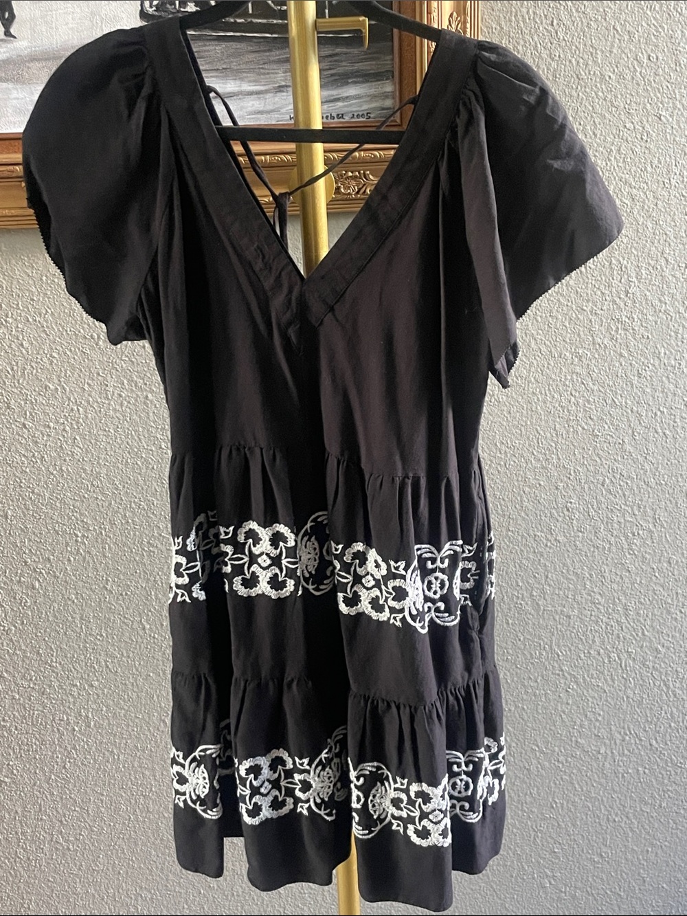 Old Navy Black Dress with White Label Detail